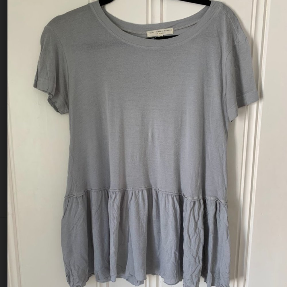 Light Gray Urban Outfitters Peplum top